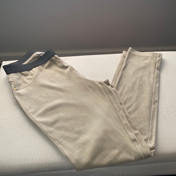 NWOT Calvin Klein Faux Suede Leggings - Picture 2 of 7